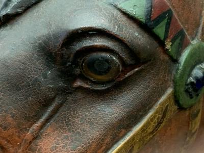 IMPORTANT CARVED TURN OF THE CENTURY CAROUSEL HORSE