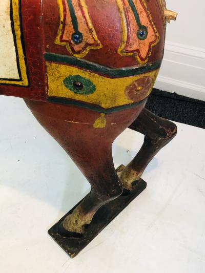 IMPORTANT CARVED TURN OF THE CENTURY CAROUSEL HORSE