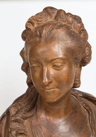 IMPORTANT TERRACOTTA BUST OF MADAME DU BARRY