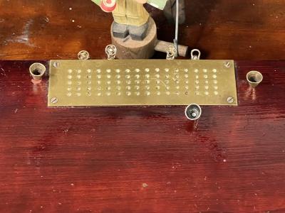 INCREDIBLE UNIQUE AUTOMATED 1920s FOLK ART BARTENDER IN DETAILED DECORATED BAR