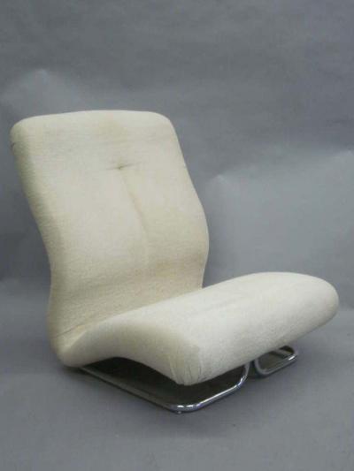 IPE Bologna Rare Pair of Italian Mid Century Modern Space Age Lounge Chairs by IPE