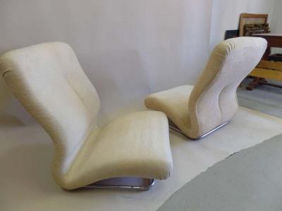 IPE Bologna Rare Pair of Italian Mid Century Modern Space Age Lounge Chairs by IPE