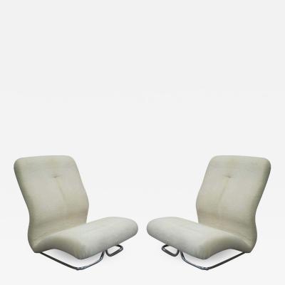 IPE Bologna Rare Pair of Italian Mid Century Modern Space Age Lounge Chairs by IPE