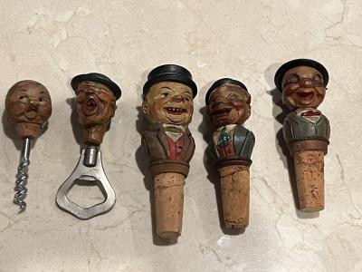 ITALIAN ALPS WHIMSICAL CARVED BARTENDER IN BAR AUTOMATON