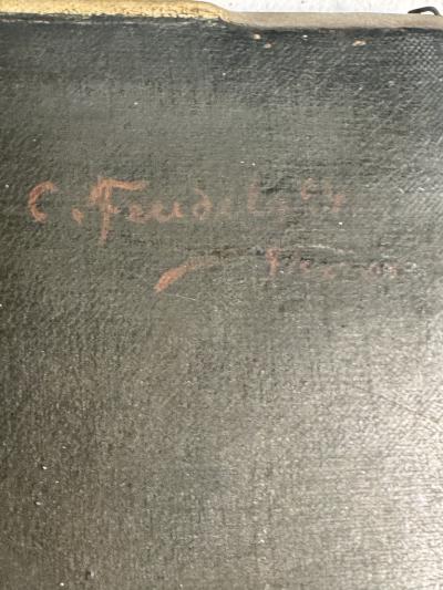 ITALIAN ANTIQUE PORTRAIT OF A WOMAN WITH ERMINE THROW