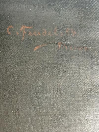 ITALIAN ANTIQUE PORTRAIT OF A WOMAN WITH ERMINE THROW