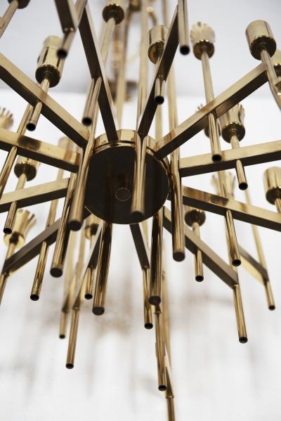 ITALIAN BRASS 24 ARM CHANDELIER