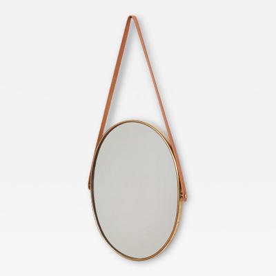 ITALIAN BRASS LEATHER MIRRORS