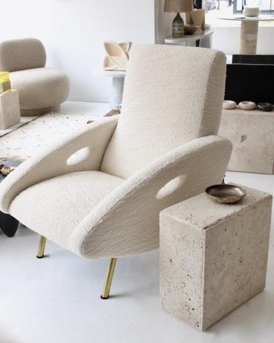 ITALIAN CREAM TRAVERTINE RECTANGULAR SIDE TABLES OR COFFEE TABLE