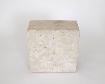 ITALIAN CREAM TRAVERTINE RECTANGULAR SIDE TABLES OR COFFEE TABLE