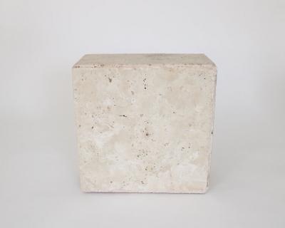 ITALIAN CREAM TRAVERTINE RECTANGULAR SIDE TABLES OR COFFEE TABLE
