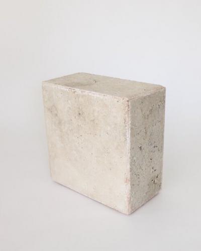 ITALIAN CREAM TRAVERTINE RECTANGULAR SIDE TABLES OR COFFEE TABLE