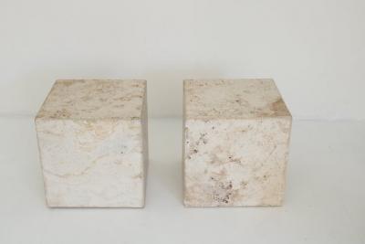 ITALIAN CREAM TRAVERTINE SIDE TABLES OR COFFEE TABLES
