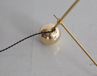 ITALIAN FLOOR LAMP WITH RED METAL SHADE