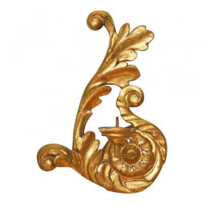 ITALIAN GOLD CARVED WOOD SCONCES
