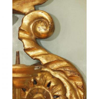 ITALIAN GOLD CARVED WOOD SCONCES