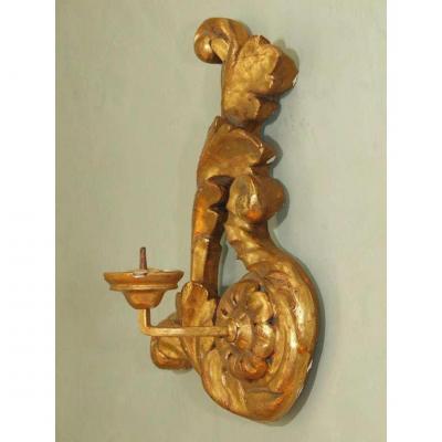 ITALIAN GOLD CARVED WOOD SCONCES