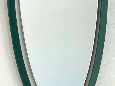 ITALIAN GREEN ENAMEL MIRROR