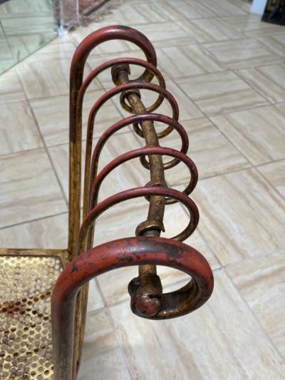 ITALIAN MID CENTURY FANCY GILT IRON CHAIR