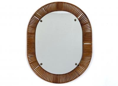 ITALIAN RATTAN MIRROR