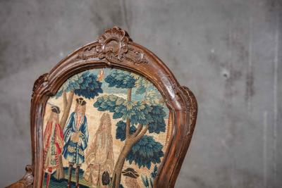 ITALIAN ROCOCO WALNUT ARMCHAIR
