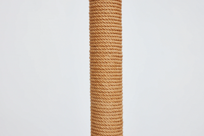 ITALIAN ROPE LEATHER FLOOR LAMP 1950S