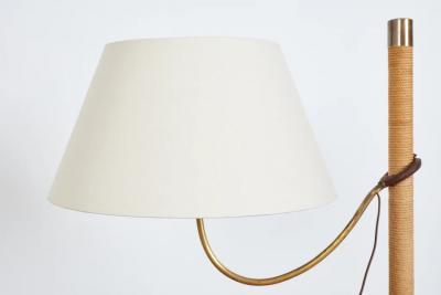 ITALIAN ROPE LEATHER FLOOR LAMP 1950S