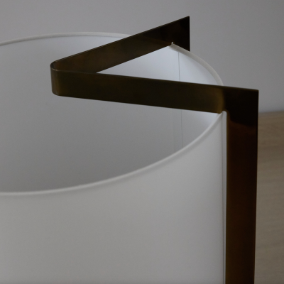 ITALIAN SCULPTURAL PATINAD BRASS LAMP