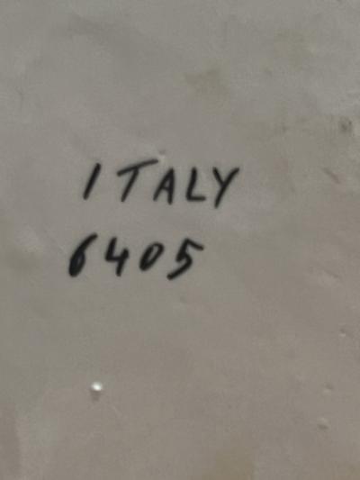 ITALIAN WHITE CERAMIC BULL COW WITH COLLAR OF DAISIES PLANTER