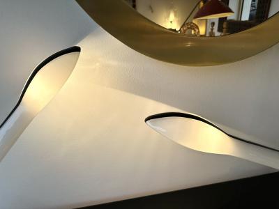 ITRE Pair of Lamps Murano Glass and Metal by ITRE Italy 1980s