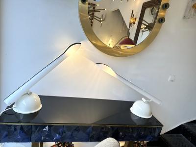 ITRE Pair of Lamps Murano Glass and Metal by ITRE Italy 1980s