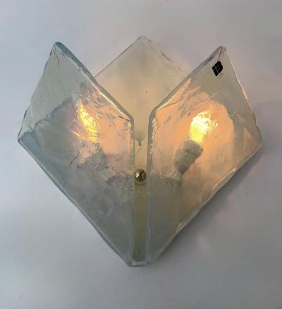 ITRE Sconce Butterfly Opal Murano Glass by ITRE Italy 1970s