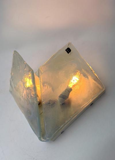 ITRE Sconce Butterfly Opal Murano Glass by ITRE Italy 1970s