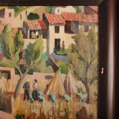 Ian Macnab Ian Macnab Scottish 1890 1967 Talking In Village