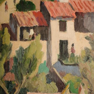 Ian Macnab Ian Macnab Scottish 1890 1967 Talking In Village