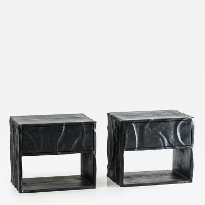 Ian Spencer Ian Spencer Charred Wavy Front Night Stands II UK 2023