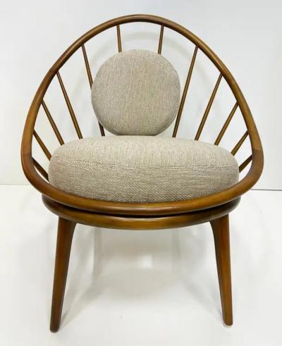 Ib Kofod Larsen 1950s Danish Modern Ib Kofod Larsen for Selig Hoop Chair New Seat Cushions