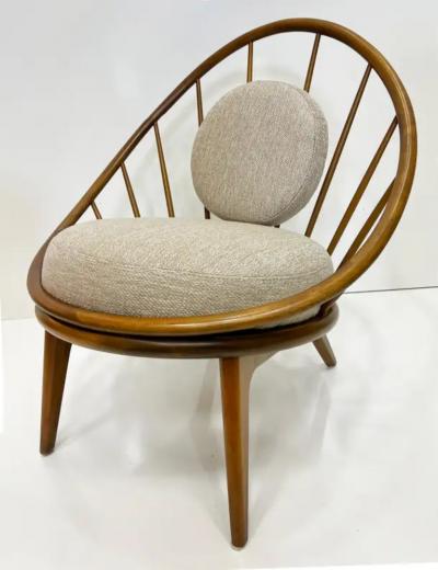 Ib Kofod Larsen 1950s Danish Modern Ib Kofod Larsen for Selig Hoop Chair New Seat Cushions