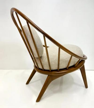 Ib Kofod Larsen 1950s Danish Modern Ib Kofod Larsen for Selig Hoop Chair New Seat Cushions