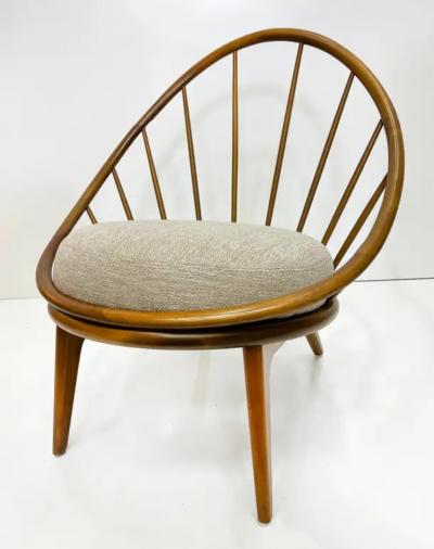 Ib Kofod Larsen 1950s Danish Modern Ib Kofod Larsen for Selig Hoop Chair New Seat Cushions
