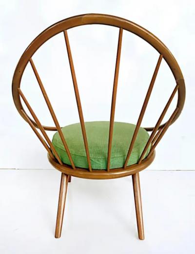 Ib Kofod Larsen 1950s Danish Modern Ib Kofod Larsen for Selig Hoop Chair with Seat Cushion