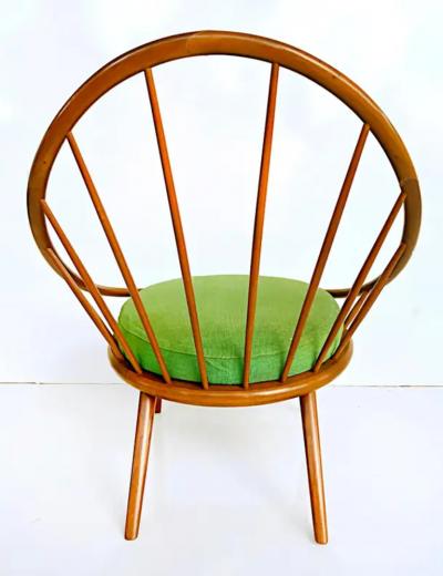 Ib Kofod Larsen 1950s Danish Modern Ib Kofod Larsen for Selig Hoop Chair with Seat Cushion