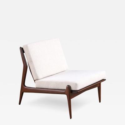 Ib Kofod Larsen Danish Modern Armless Lounge Chair by Ib Kofod Larsen