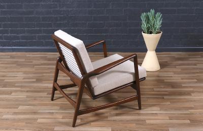 Ib Kofod Larsen Danish Modern Reclining Lounge Chair by Ib Kofod Larsen