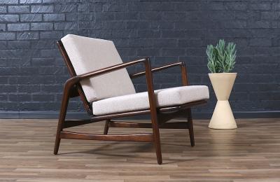 Ib Kofod Larsen Danish Modern Reclining Lounge Chair by Ib Kofod Larsen