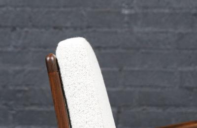 Ib Kofod Larsen Danish Modern Reclining Lounge Chair with Ottoman by Ib Kofod Larsen