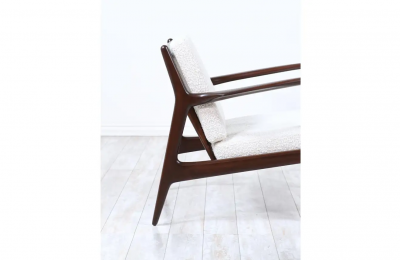 Ib Kofod Larsen Danish Modern Sculpted Lounge Chair by Ib Kofod Larsen
