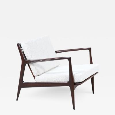 Ib Kofod Larsen Danish Modern Sculpted Lounge Chair by Ib Kofod Larsen