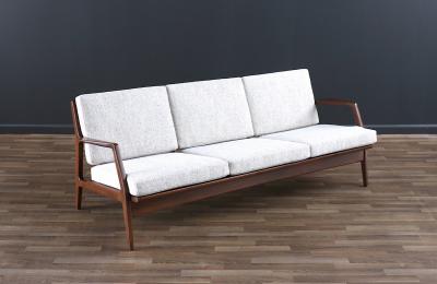 Ib Kofod Larsen Danish Modern Sculpted Sofa by Ib Kofod Larsen