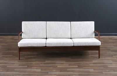 Ib Kofod Larsen Danish Modern Sculpted Sofa by Ib Kofod Larsen